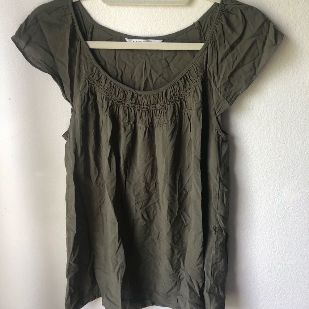 Old navy green / olive work blouse